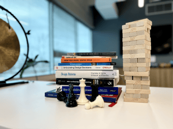 A bookcase filled with books